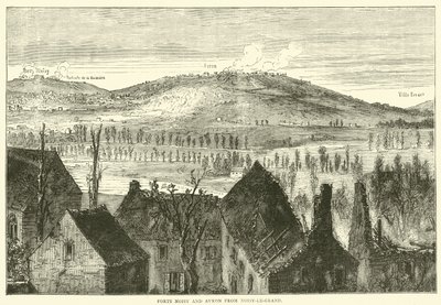 Forts Noisy og Avron fra Noisy-le-Grand, januar 1871 af English School