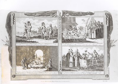 Fire metoder til tortur brugt på de primitive martyrer af English School