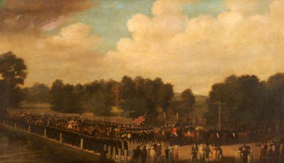 Francis Dukinfield Astley i procession som høj sherif, ca. 1806-7 af English School