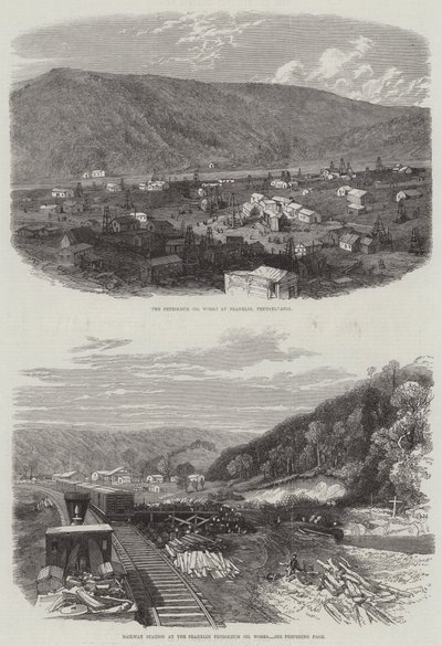 Franklin Petroleum Oil Works (gravering) af English School