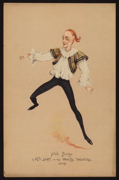 Fred Storey, engelsk skuespiller og danser (farve litho) af English School