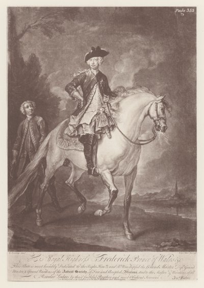 Frederick, prins af Wales (litho) af English School