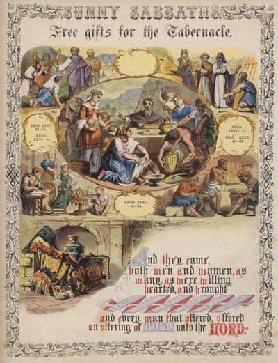 Gratis gaver til Tabernaklet (farvet indgravering) af English School