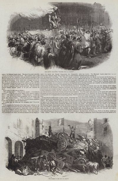 Den franske revolution i 1848 (gravering) af English School