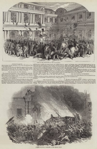 Den franske revolution i 1848 (gravering) af English School