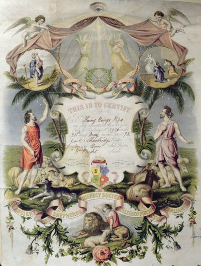 Venskabssamfundets medlemsbevis af English School