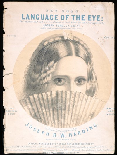 Titelblatt der Partitur von Die Sprache des Auges, komponiert von Joseph R. W. Harding von English School