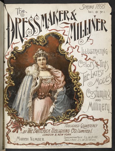 Forside.  Dressmakeren og Milliner.  1895. af English School