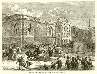 Foran Newgate fra Old Bailey af English School