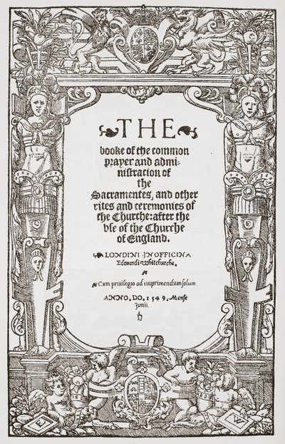 Frontispice, The Book of Common Prayer, 1549 af English School