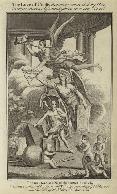 Frontispice illustration til Universal Magazine af English School