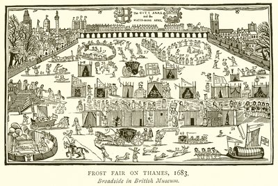 Frostmesse auf der Themse, 1683 von English School