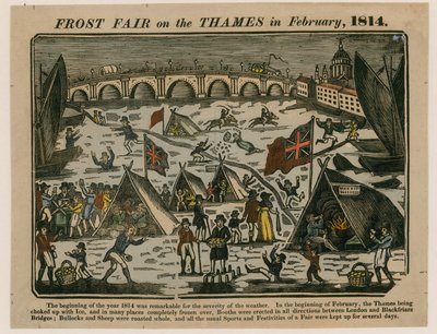 Frostmesse auf der Themse, 1814 von English School
