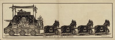 Begravelsesvogn for The Late Duke of Wellington (træblok) af English School