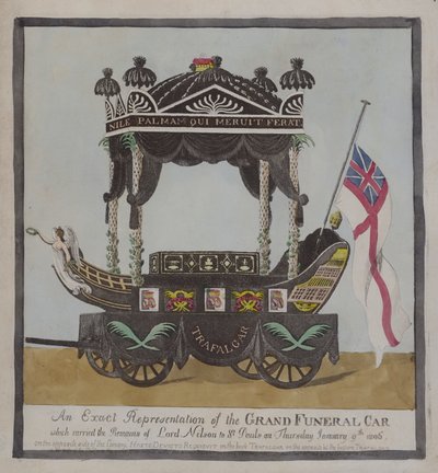 Begravelsesvogn, som transporterede resterne af admiral Lord Nelson til St Paul