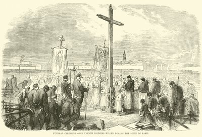 Begravelsesceremoni over franske soldater dræbt under belejringen af Paris, oktober 1870 af English School