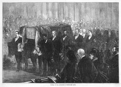 Dr. Livingstones begravelse i Westminster Abbey af English School