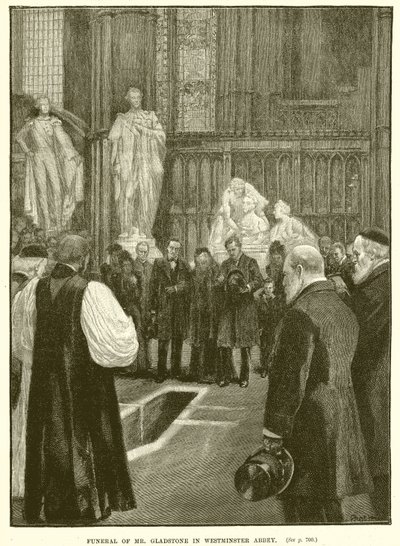 Begravelse af Mr. Gladstone i Westminster Abbey af English School