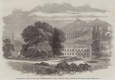 Furstenlager, et sæde for hertugen af Hesse-Darmstadt, nær Auerbach (gravering) af English School