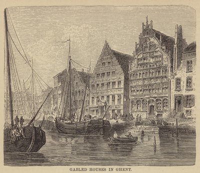 Gavlhuse i Gent (gravering) af English School