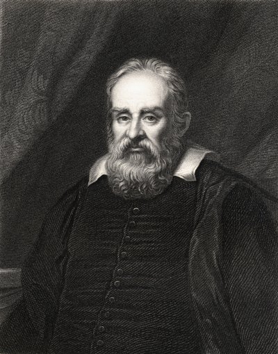 Galileo Galilei (1564-1642) fra The Gallery of Portraits, udgivet 1833 af English School
