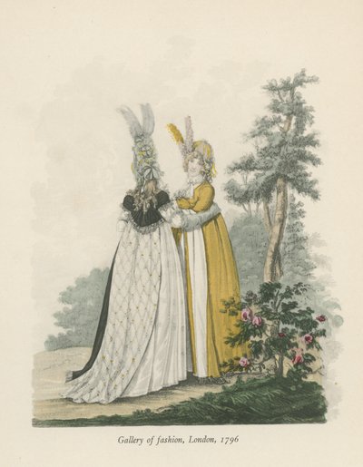 Gallery of Fashion, London, 1796 af English School