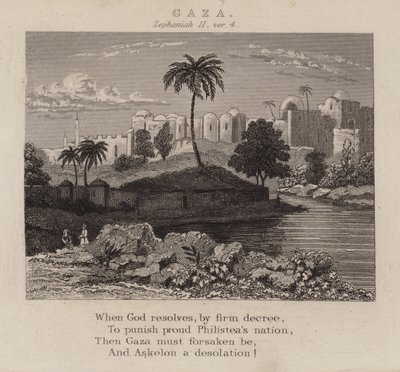 Gaza, Zephaniah II, ver 4 (gravering) af English School
