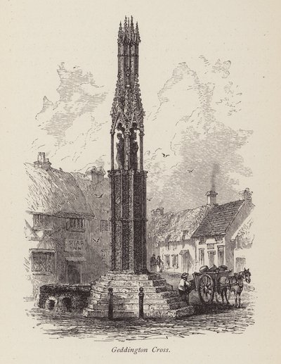 Geddington Cross (gravering) af English School