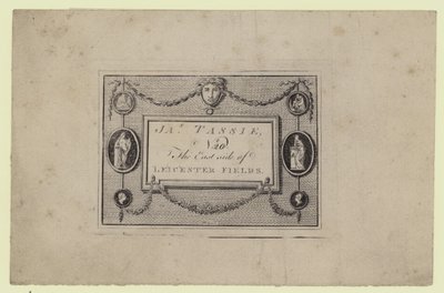 Gem and Seal Modeller, James Tassie, handelskort af English School