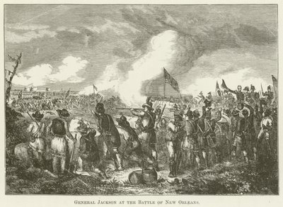 General Jackson i slaget ved New Orleans af English School