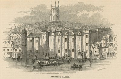 Generel udsigt over Baynards Castle af English School