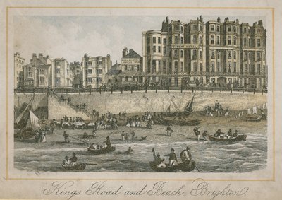 Generel udsigt over Kings Road og stranden i Brighton af English School