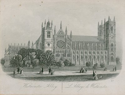 Generel udsigt over Westminster Abbey af English School