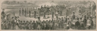 Generelt billede af scenen i Hyde Park i anledning af uddelingen af Victoria Cross af English School