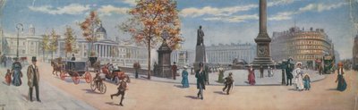 Gesamtansicht der südöstlichen Ecke des Trafalgar Square von English School