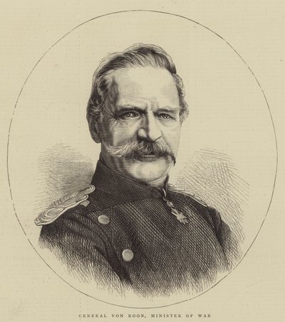 General von Roon, krigsminister (kobberstik) af English School