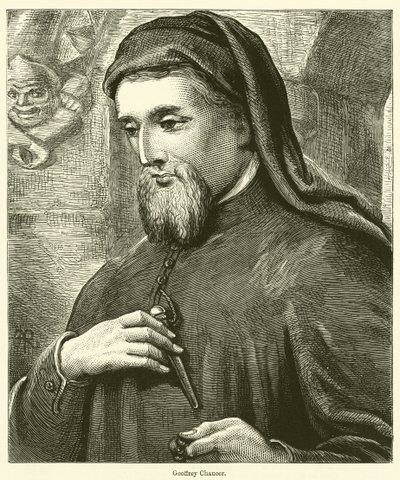 Geoffrey Chaucer (gravering) af English School