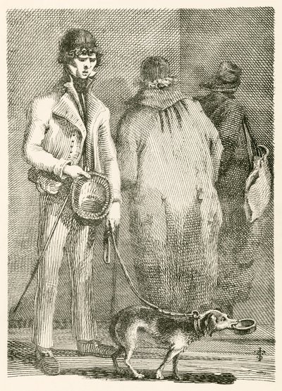 George Dyball, en blind tigger af betydelig berygtethed, og hans hund Nelson af English School