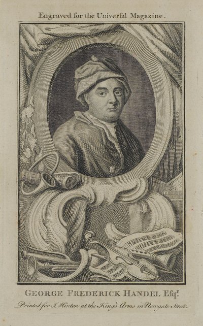 George Frideric Handel, indgraveret for Universal Magazine, ca. 1760 af English School