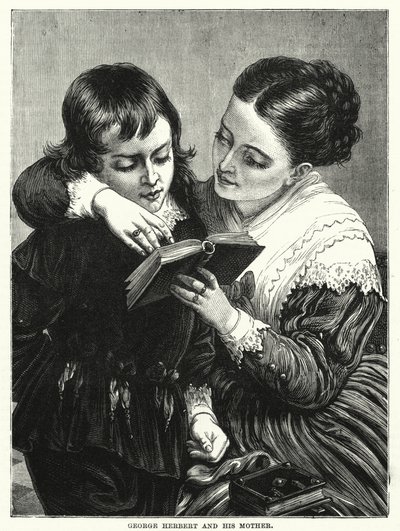 George Herbert og hans mor (gravering) af English School