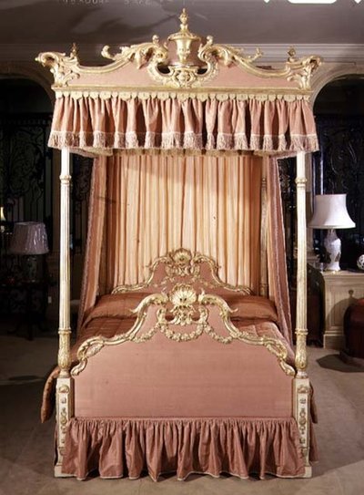 George III himmelseng, slutningen af det 18. århundrede (udskåret og malet forgyldt træ) af English School