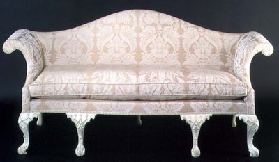 George III polstret og malet sofa, slutningen af 1700-tallet af English School