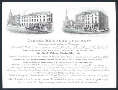 George Richmond Collis & Co, handelskort af English School