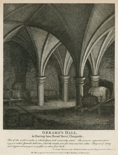 Gerards Hall i Basing Lane, Bread Street, Cheapside af English School