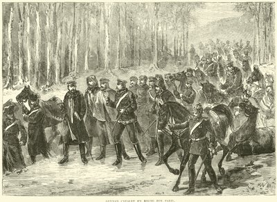 Tysk kavaleri på vej til Paris, oktober 1870 af English School