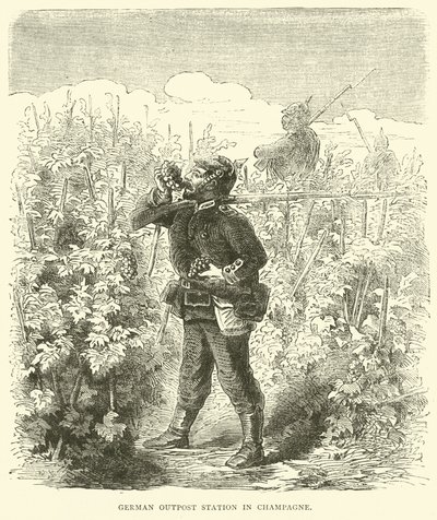 Tysk forpoststation i Champagne, september 1870 af English School