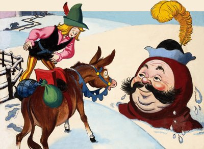 Kæmpehoved i sneen af English School