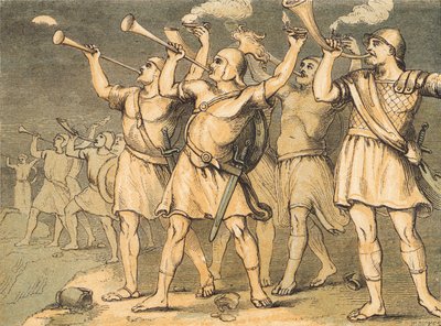 Gideon (farvet gravering) af English School