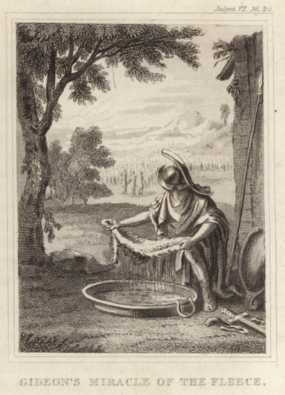 Gideons Mirakel af Fleece af English School