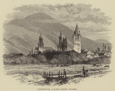 Gingenbach, en landsby i Schwarzwald (gravering) af English School